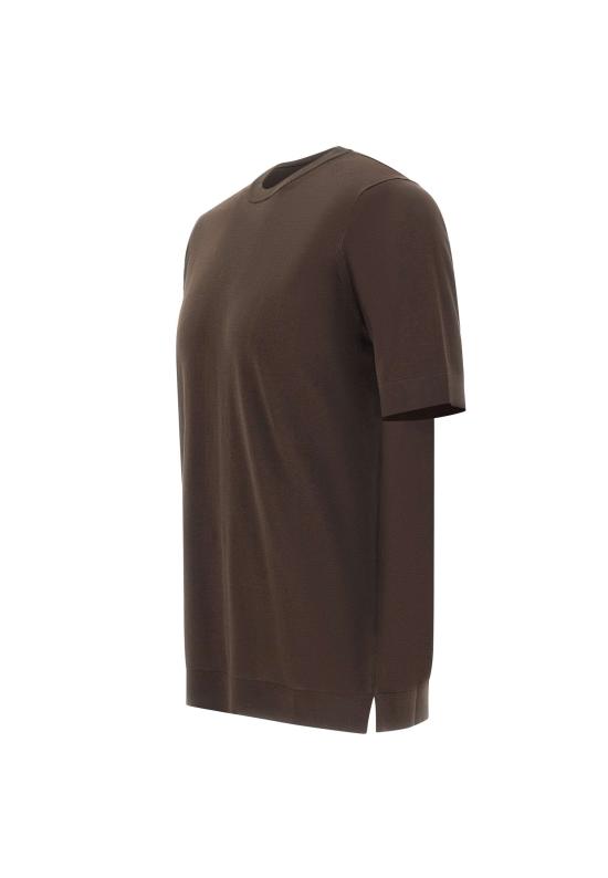 26SS 필리포 드 로렌티스 반팔 티셔츠 TS0MC CR14R190 Brown - FILIPPO DE LAURENTIIS