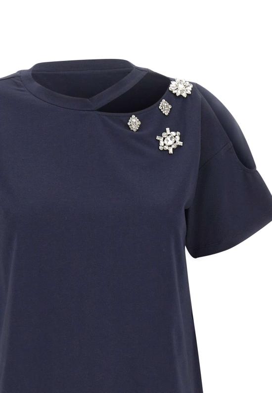 26SS 리우조 반팔 티셔츠 CA6160JS088 P9583 Blue - LIU JO