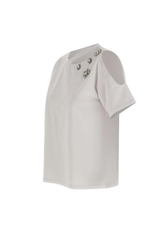 26SS 리우조 반팔 티셔츠 CA6160JS088 11111 White - LIU JO