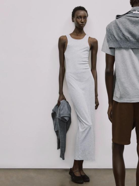 26SS 엔타이어 스튜디오 미디 원피스 ESSS26DR01908 GREYMARLE Grey - ENTIRE STUDIOS