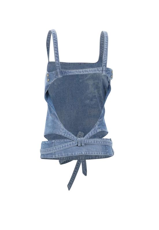 26SS 디젤 민소매 티셔츠 A23787 09P2301 Blue - DIESEL