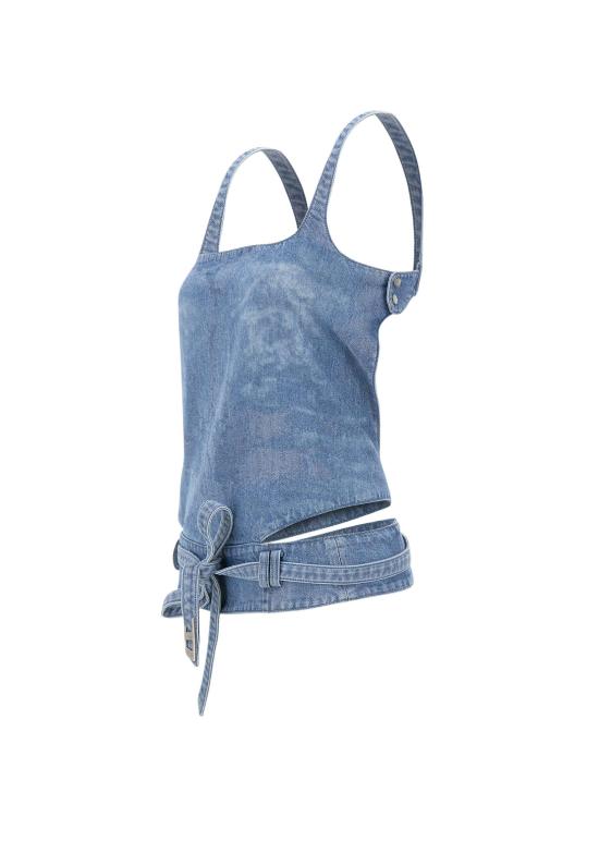 26SS 디젤 민소매 티셔츠 A23787 09P2301 Blue - DIESEL