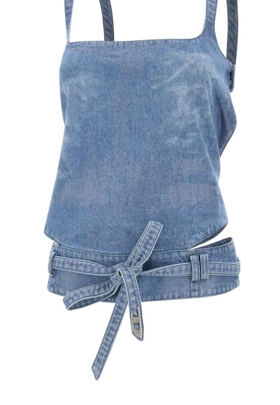 26SS 디젤 민소매 티셔츠 A23787 09P2301 Blue - DIESEL