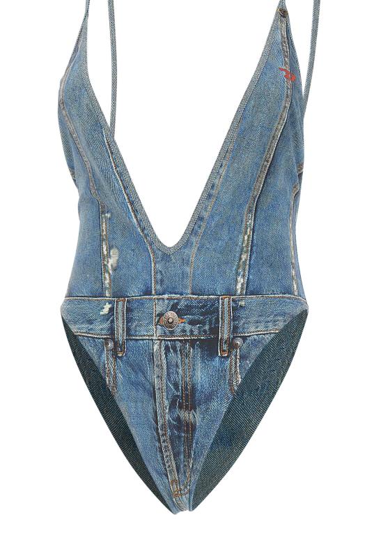 26SS 디젤 원피스 수영복 A18751 0BNCWE6866 Blue - DIESEL
