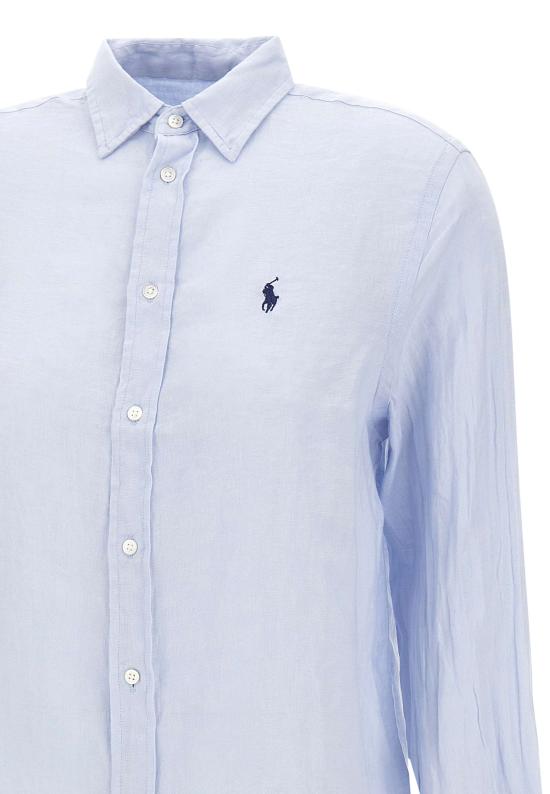 26SS 폴로 랄프로렌 포니 자수 리넨 셔츠 (211970730009) 211970730 503 Blue - POLO RALPH LAUREN