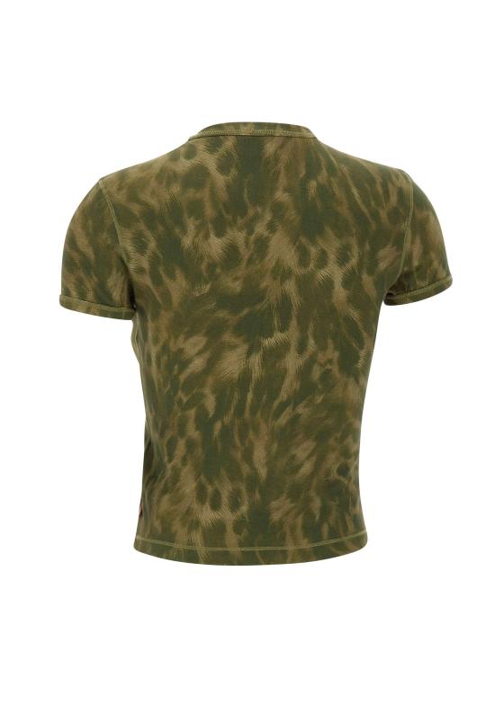 26SS 디젤 반팔 티셔츠 A23572 0TJBF5CRA Green - DIESEL