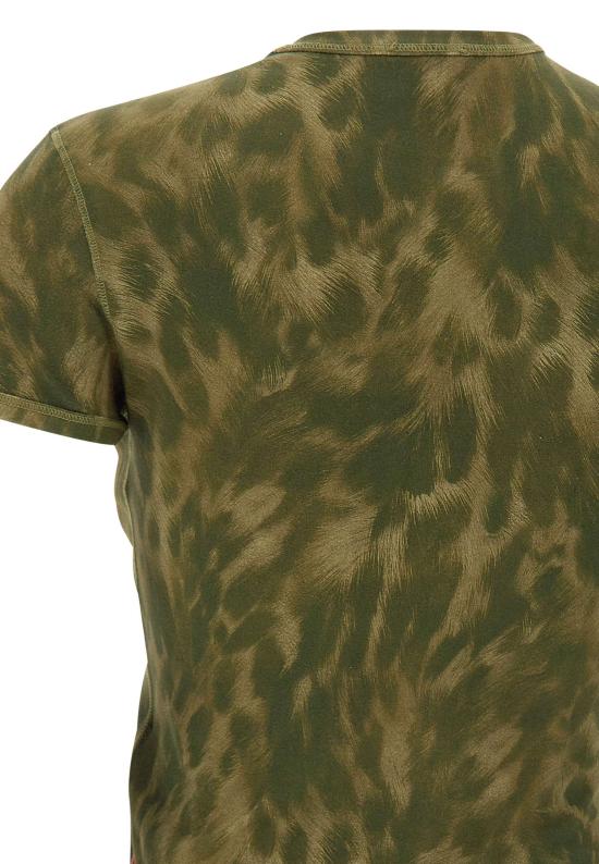 26SS 디젤 반팔 티셔츠 A23572 0TJBF5CRA Green - DIESEL