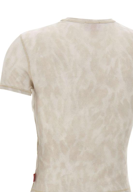 26SS 디젤 반팔 티셔츠 A23572 0TJBF7FYA Beige - DIESEL