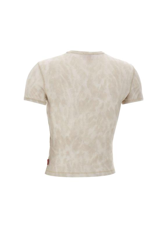 26SS 디젤 반팔 티셔츠 A23572 0TJBF7FYA Beige - DIESEL