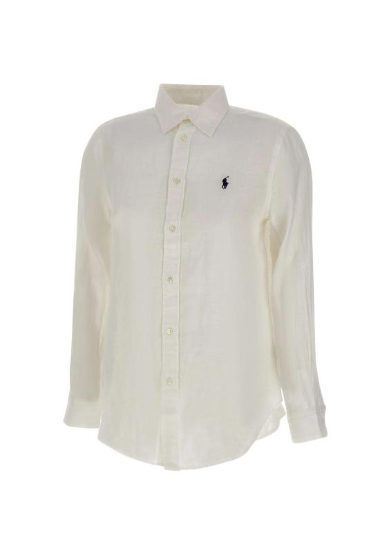 26SS 폴로 랄프로렌 포니 자수 리넨 셔츠 (211970730009) 211970730 518 White