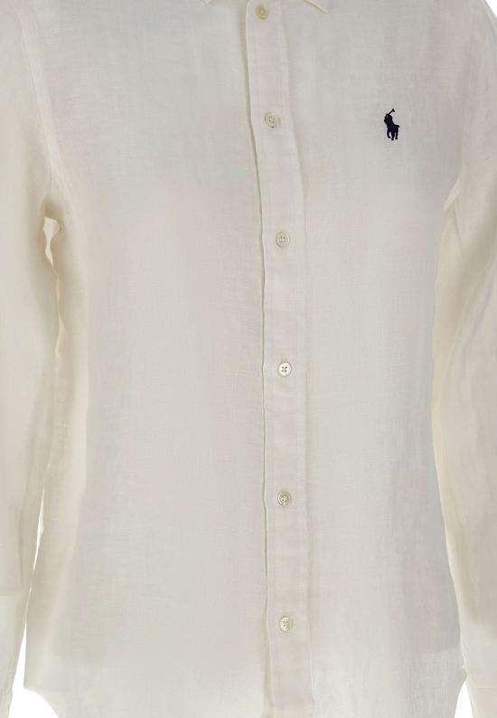 26SS 폴로 랄프로렌 포니 자수 리넨 셔츠 (211970730009) 211970730 518 White - POLO RALPH LAUREN