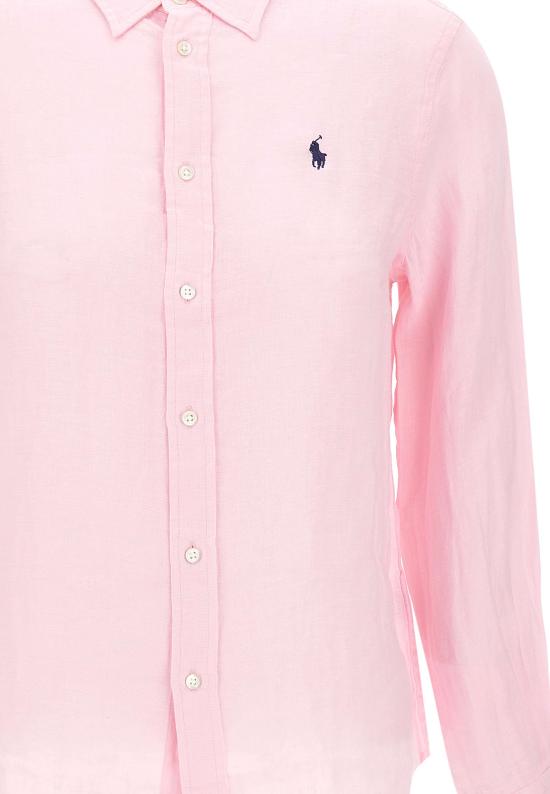 26SS 폴로 랄프로렌 포니 자수 리넨 셔츠 (211970730009) 211970730 514 Pink - POLO RALPH LAUREN