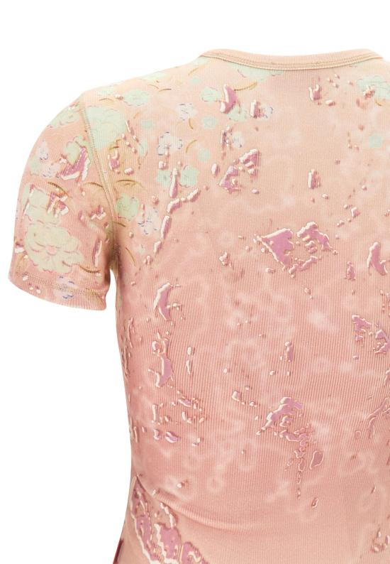 26SS 디젤 반팔 티셔츠 A23538 0BKCK34VA Pink - DIESEL