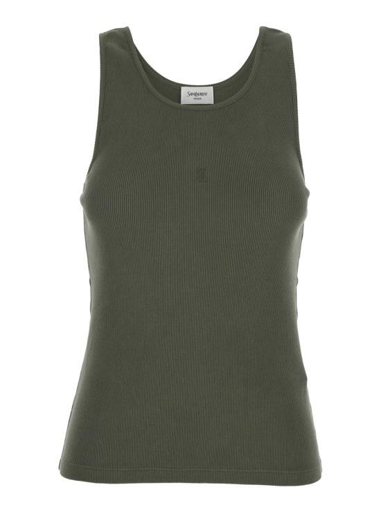 26SS 생로랑 민소매 티셔츠 842992Y37EC1365 Green