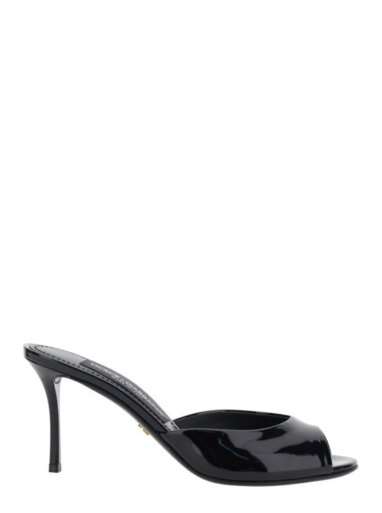 26SS 돌체앤가바나 KEIRA 페이턴트 레더 뮬 CR2023A147180999 Black