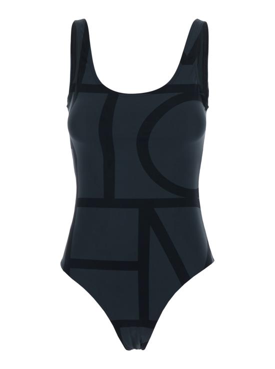 26SS 토템 모노그램 원피스 수영복 213842795925 Black