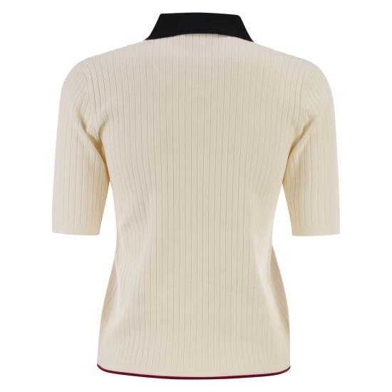 26SS 막스마라 스튜디오 폴로 티셔츠 2616361031600 WHITE BLUE - MAX MARA STUDIO