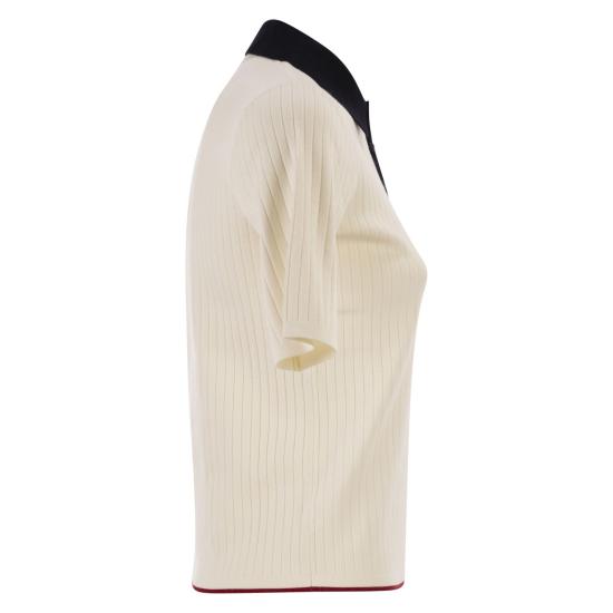 26SS 막스마라 스튜디오 폴로 티셔츠 2616361031600 WHITE BLUE - MAX MARA STUDIO