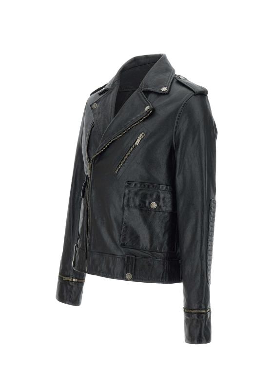 26SS 골든구스 가죽 자켓 GMP02258 P00119590100 Black - GOLDEN GOOSE