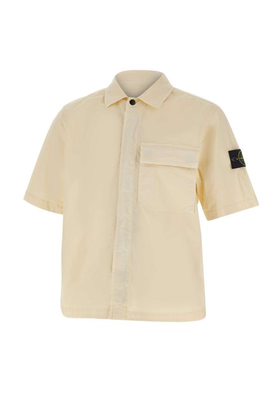 26SS 스톤 아일랜드 반팔 셔츠 1100025S0A10 V0093 White