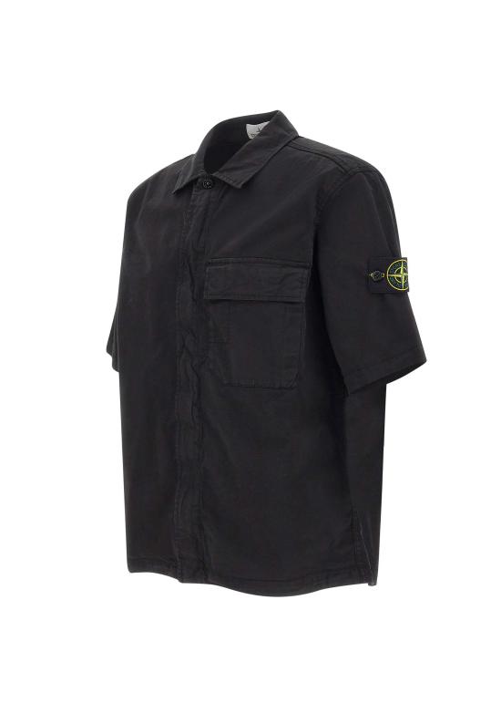 26SS 스톤 아일랜드 반팔 셔츠 1100025S0A10 V0029 Black - STONE ISLAND