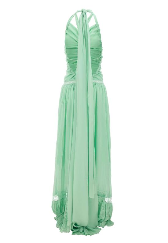26SS 블루마린 미디 원피스 2A746A N0477 Green - BLUMARINE