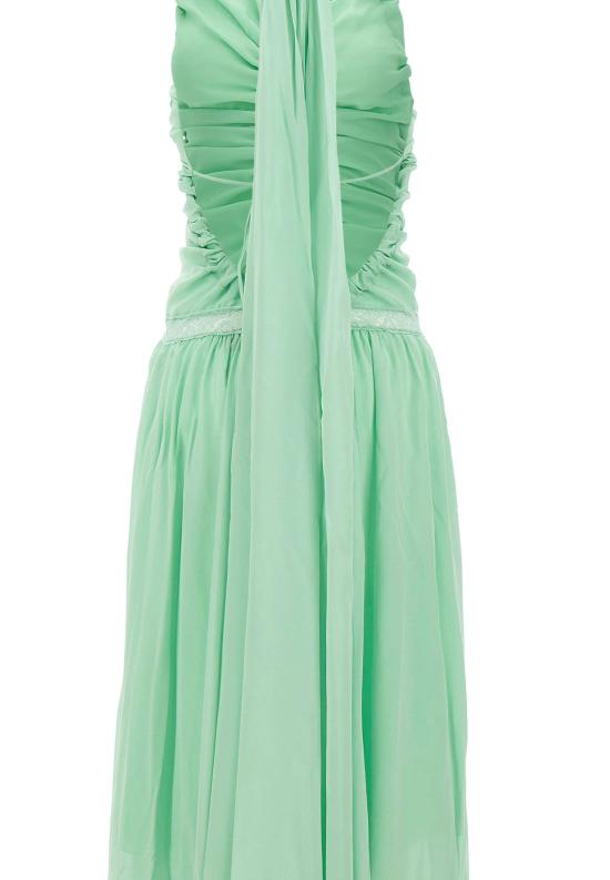 26SS 블루마린 미디 원피스 2A746A N0477 Green - BLUMARINE