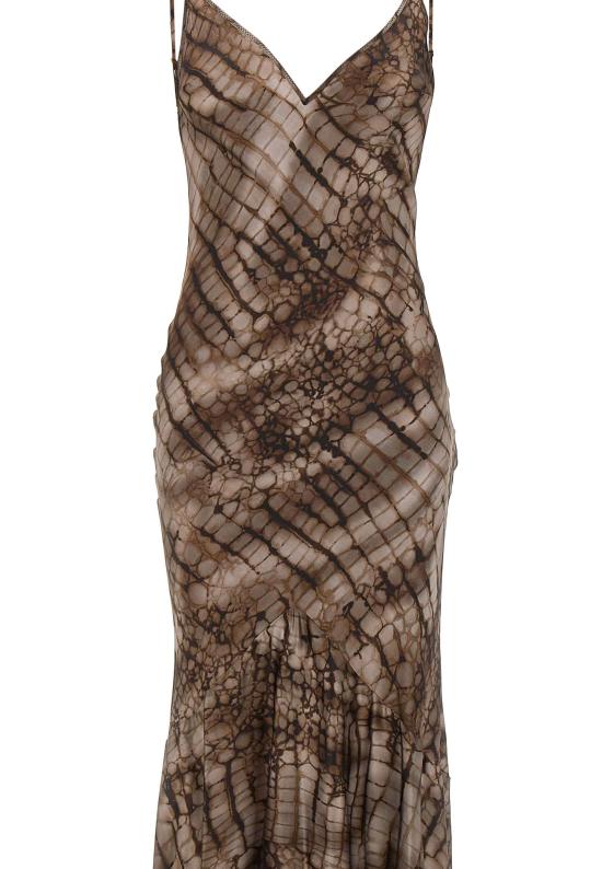 26SS 엘리자베타프랜치 미디 원피스 ABR3061E2 644 Brown - ELISABETTA FRANCHI