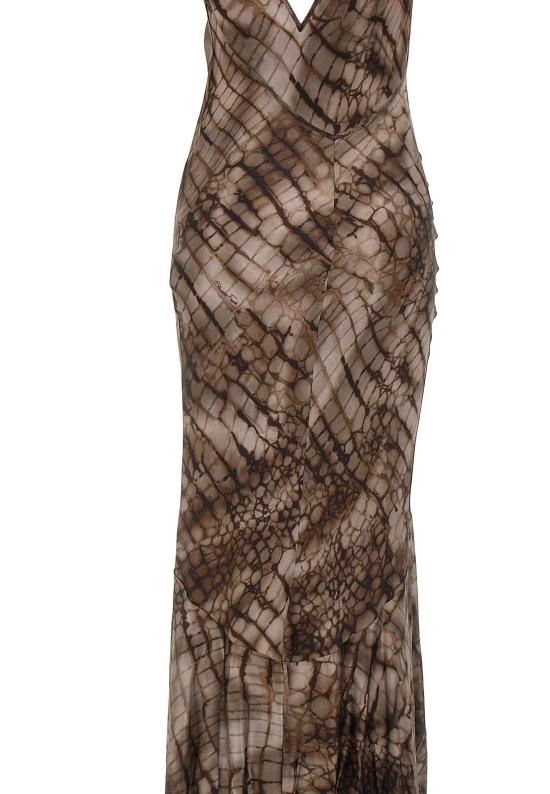 26SS 엘리자베타프랜치 미디 원피스 ABR3061E2 644 Brown - ELISABETTA FRANCHI