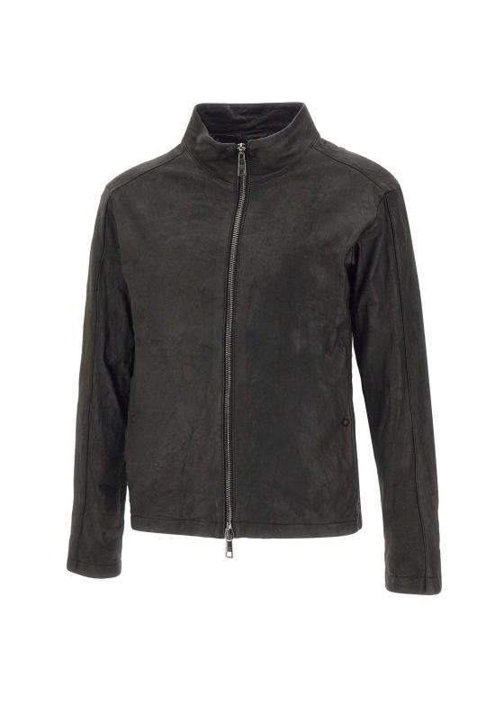 26FW 조르지오 브라토 가죽 자켓 GU26F26099VBRUSH NERO Black