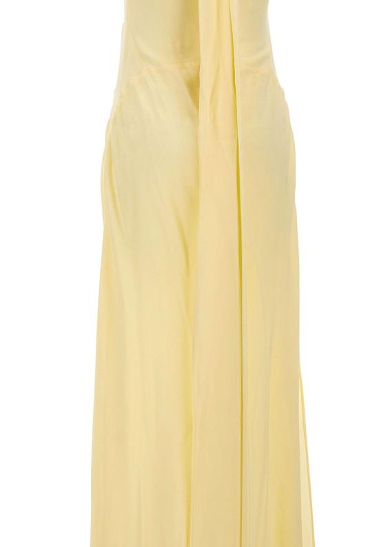 26SS 블루마린 미디 원피스 2A778A N0218 Yellow - BLUMARINE