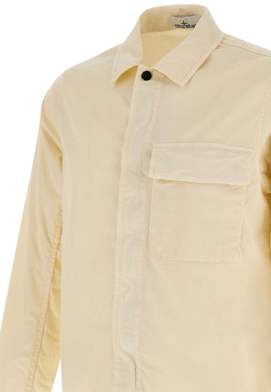 26SS 스톤 아일랜드 긴팔 셔츠 1200013S0A10 V0093 White - STONE ISLAND