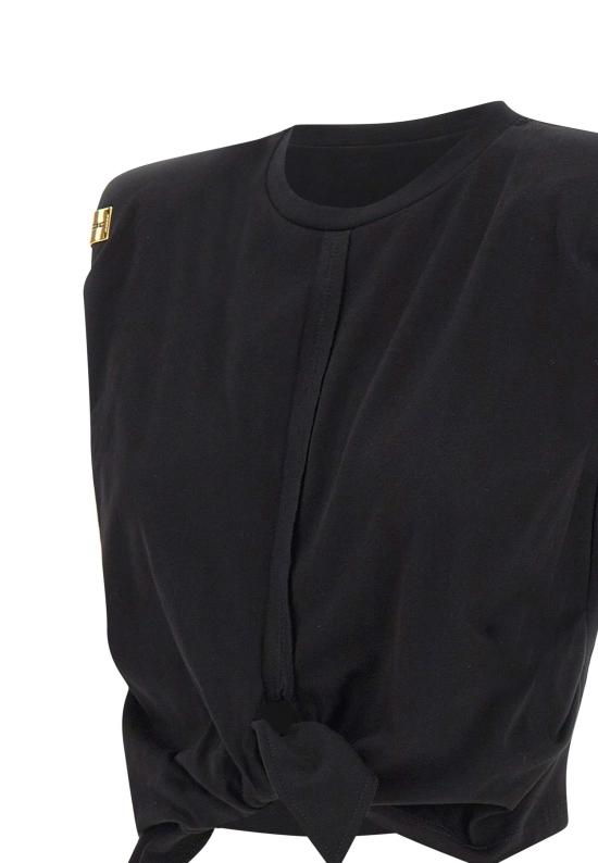 26SS 엘리자베타프랜치 민소매 티셔츠 MA01161E2 110 Black - ELISABETTA FRANCHI