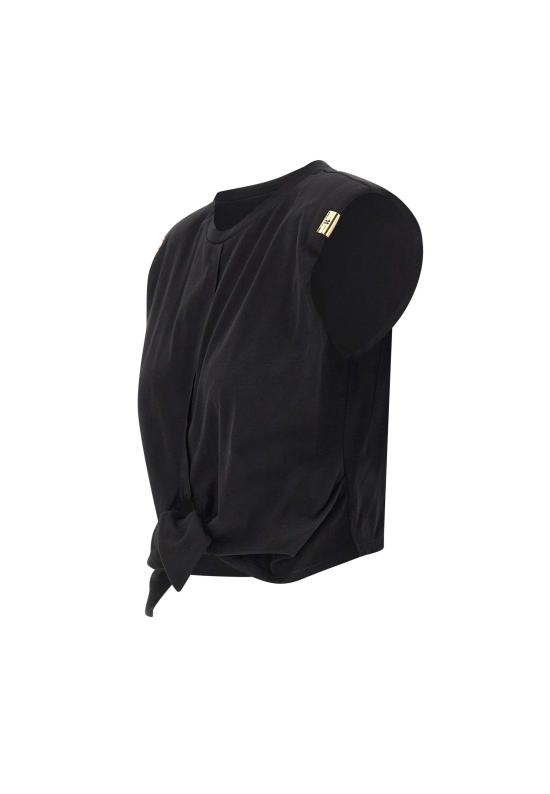 26SS 엘리자베타프랜치 민소매 티셔츠 MA01161E2 110 Black - ELISABETTA FRANCHI