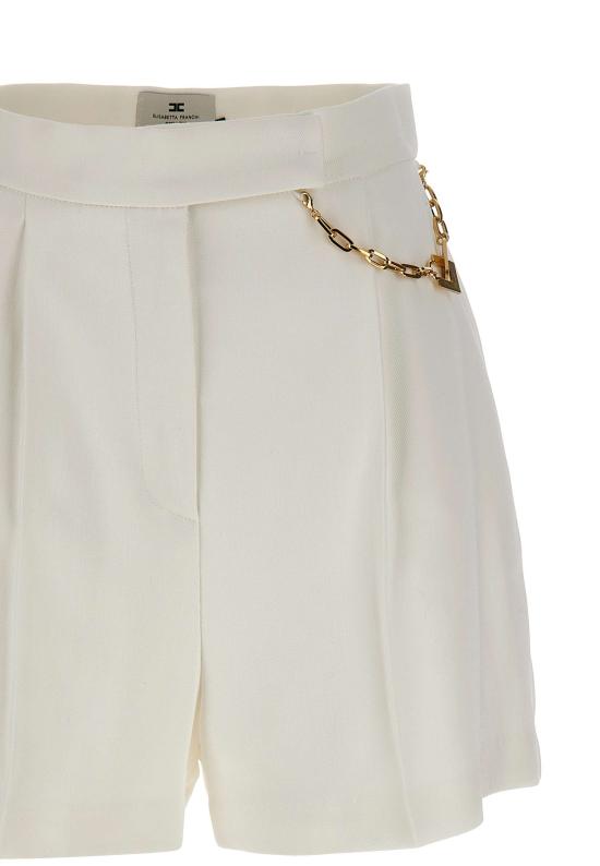 26SS 엘리자베타프랜치 숏팬츠 SH00561E2 360 White - ELISABETTA FRANCHI