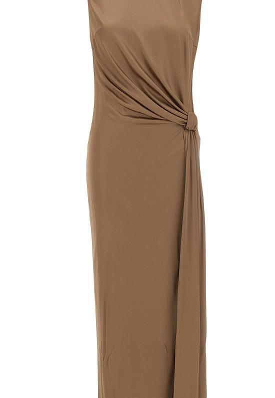 26SS 엘리자베타프랜치 미디 원피스 ABR2461E2 229 Brown - ELISABETTA FRANCHI