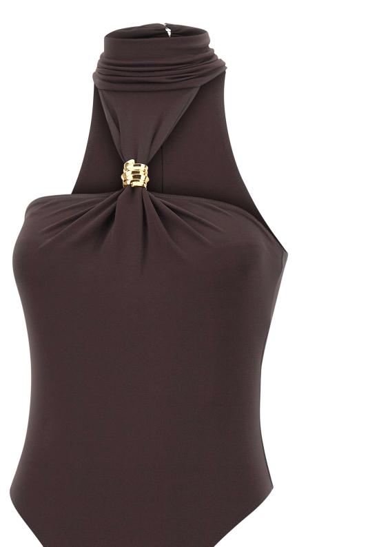 26SS 엘리자베타프랜치 바디수트 티셔츠 BO01761E2 EV9 Brown - ELISABETTA FRANCHI