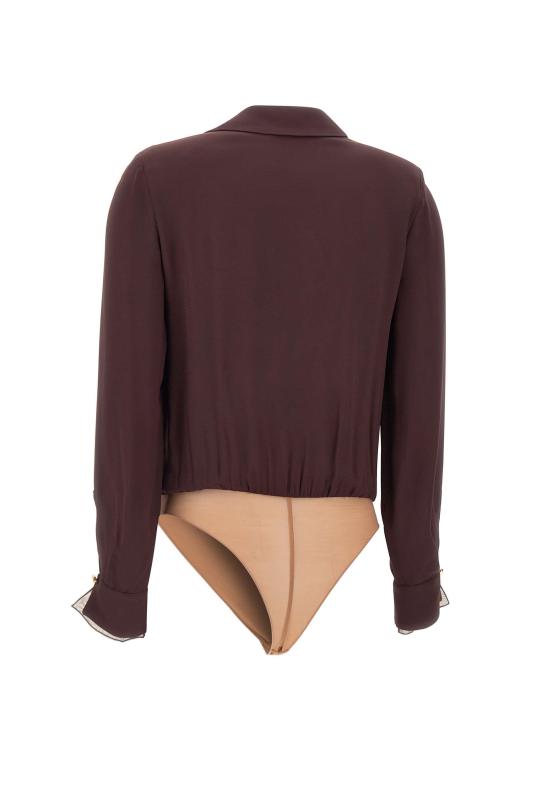 26SS 엘리자베타프랜치 바디수트 티셔츠 CB00261E2 644 Brown - ELISABETTA FRANCHI