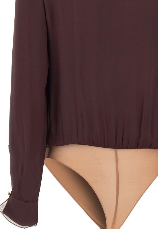 26SS 엘리자베타프랜치 바디수트 티셔츠 CB00261E2 644 Brown - ELISABETTA FRANCHI