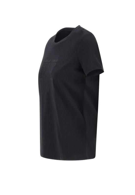 26SS 엘리자베타프랜치 반팔 티셔츠 MA71G61E2 110 Black - ELISABETTA FRANCHI