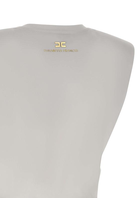26SS 엘리자베타프랜치 민소매 티셔츠 MA01161E2 270 White - ELISABETTA FRANCHI
