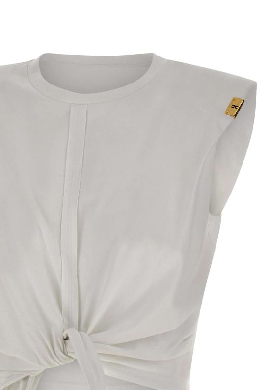 26SS 엘리자베타프랜치 민소매 티셔츠 MA01161E2 270 White - ELISABETTA FRANCHI