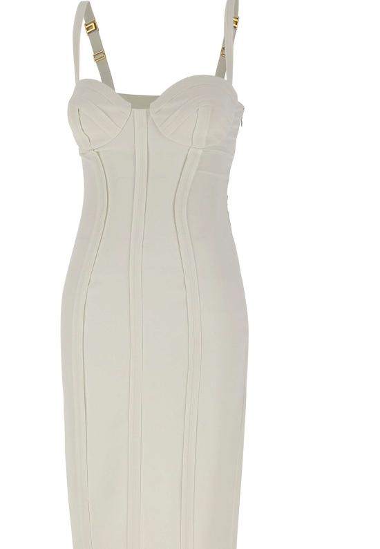 26SS 엘리자베타프랜치 미디 원피스 AB91861E2 360 White - ELISABETTA FRANCHI