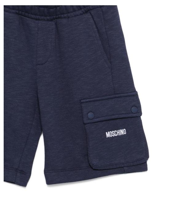 26SS [키즈] 모스키노 캐주얼 세트 HUG00W LCA88 83700 Brown blue - MOSCHINO