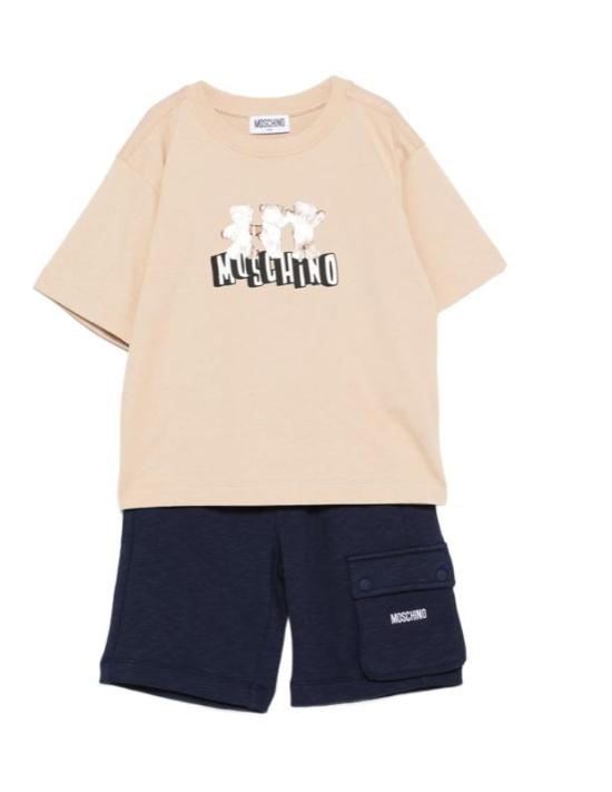 26SS [키즈] 모스키노 캐주얼 세트 HUG00W LCA88 83700 Brown blue