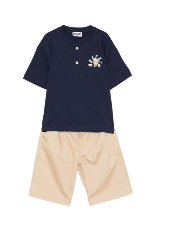 26SS [키즈] 모스키노 캐주얼 세트 HUG00T LYA02 83684 Blue brown