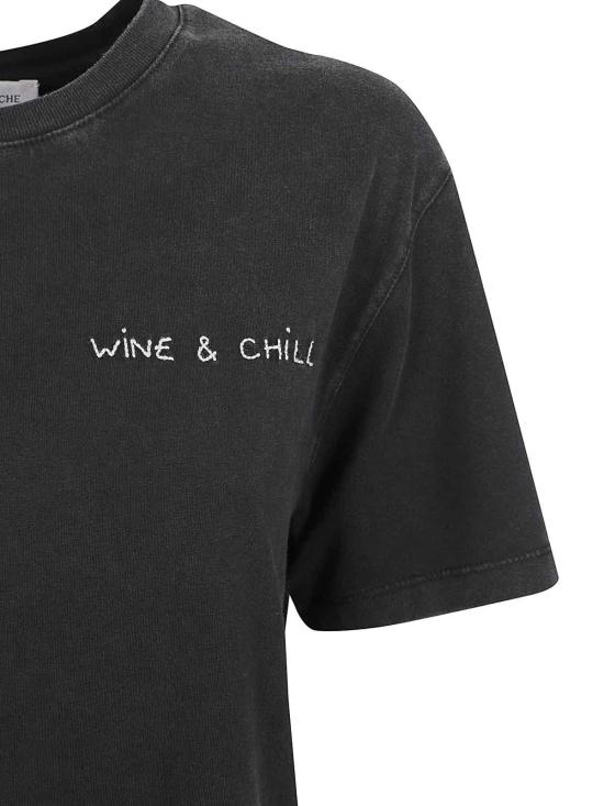  메종 라비쉬 반팔 티셔츠 POPINCOURTWINE CHILLCARBON Black - MAISON LABICHE