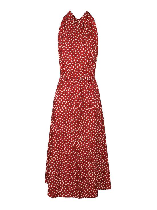 25SS 끄리다 미디 스커트 TAORMINAMIDIDRESSREDPOISWHITE Red