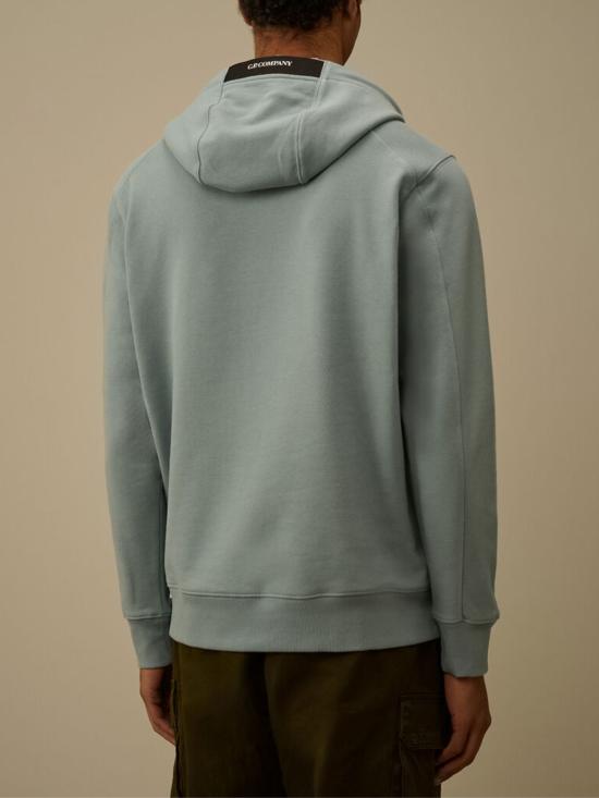 26SS 씨피 컴퍼니 다이애그널 레이즈드 플리스 후드 렌즈 스웨트셔츠 20CMSS714A 005086W809 Avion Blue - C.P. COMPANY