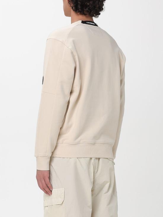 26SS 씨피 컴퍼니 다이애그널 레이즈드 플리스 크루넥 렌즈 스웨트셔츠 20CMSS713A005086W 114 Cream - C.P. COMPANY